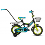 Detský bicykel 12" Monteria Limber Boy čierno-zelený 